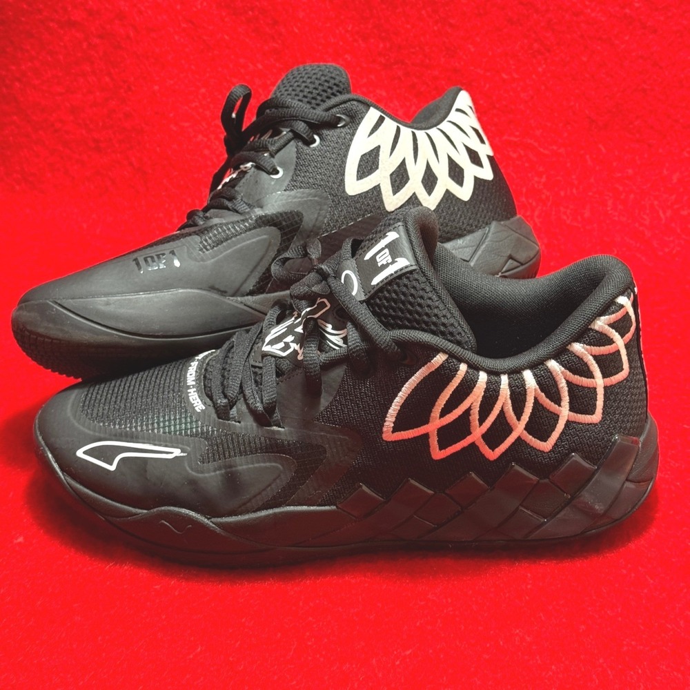 Puma LaMelo Basketball Shoes Men's 12 Black White Ball Sneakers MB.01 376941-12